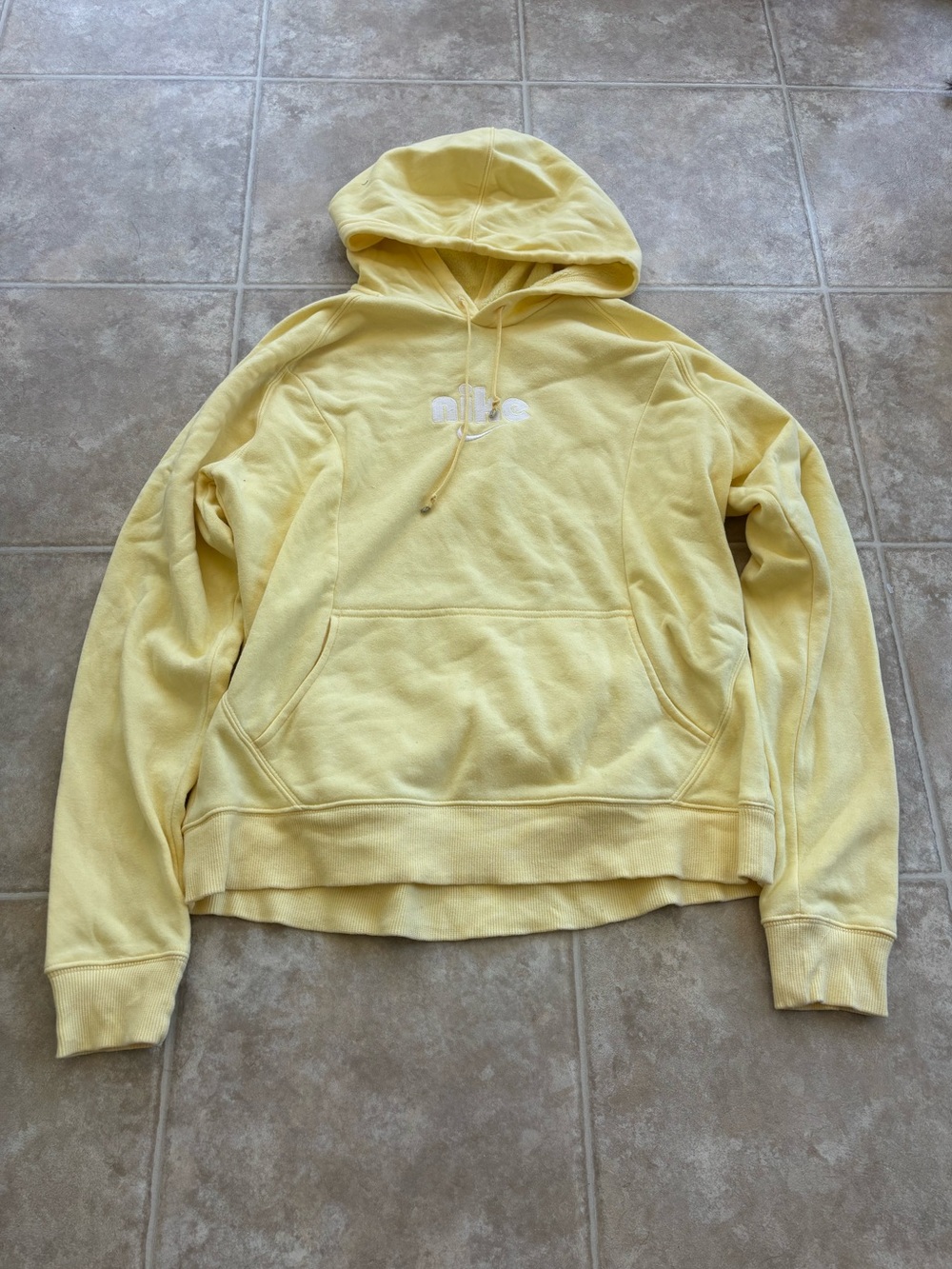 Nike Yellow Fleece-Lined Hoodie